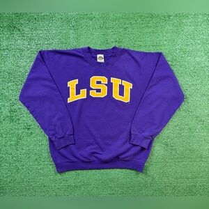 Vintage 1990s purple LSU crewneck sweatshirt